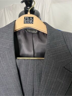 Jos. A. Bank Gray Pinstripe Suit Jacket